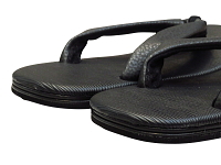 雪駄・セッタ　エピ調・オールブラック（黒）　信貴